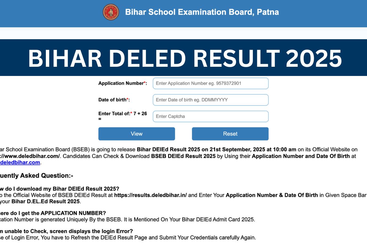 Bihar Deled Result 2025, Answer Key, Cut Off